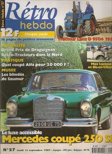 Retro hebdo mercedes - 27, se